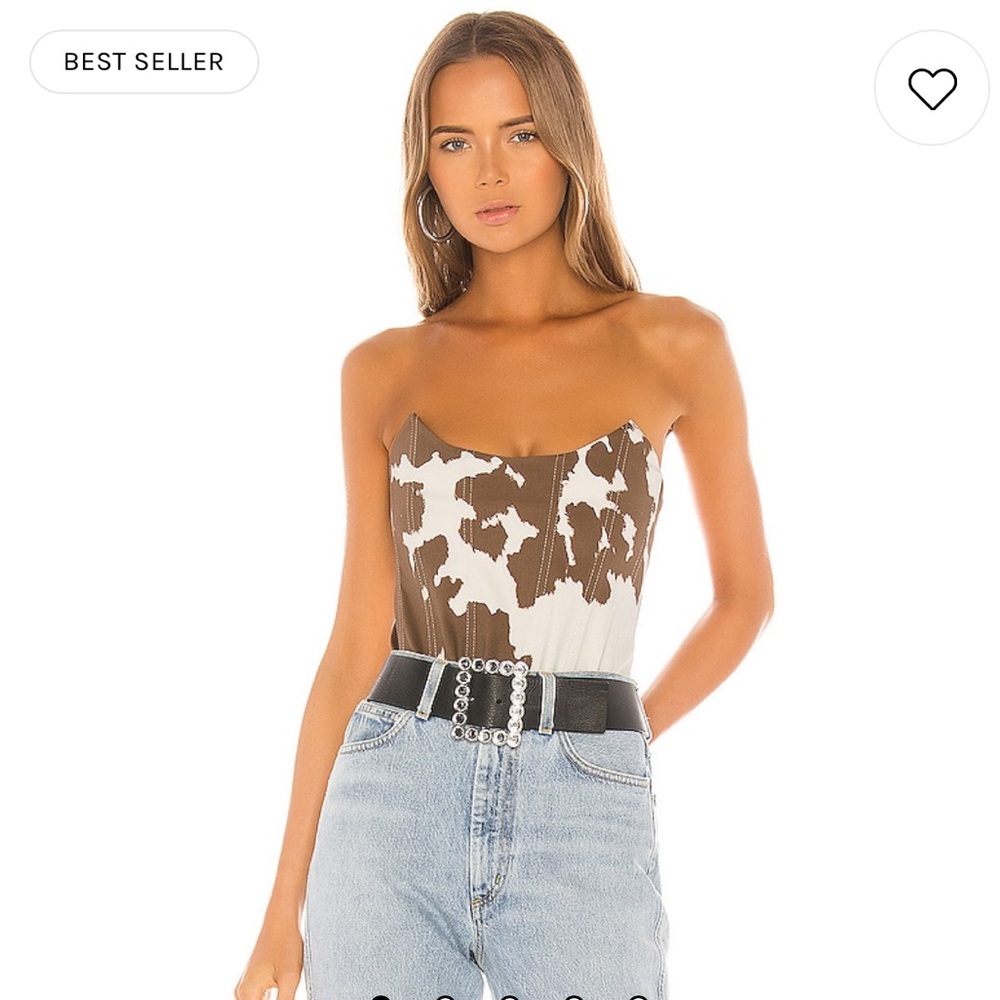 Miaou Leia Corset in Cowprint